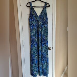 Blue Paisley Maxi Dress